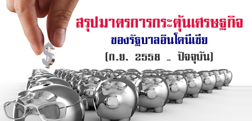 สรุปมาตรการกระตุ้นเศรษฐกิจของรัฐบาลอินโดนีเซีย (ก.ย. 2558 – ปัจจุบัน)